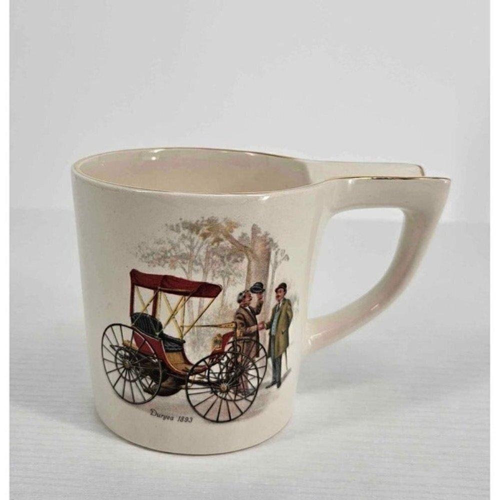 Sandland Hanley Staffordshire Cup Antique Duryea 1893 Creamware